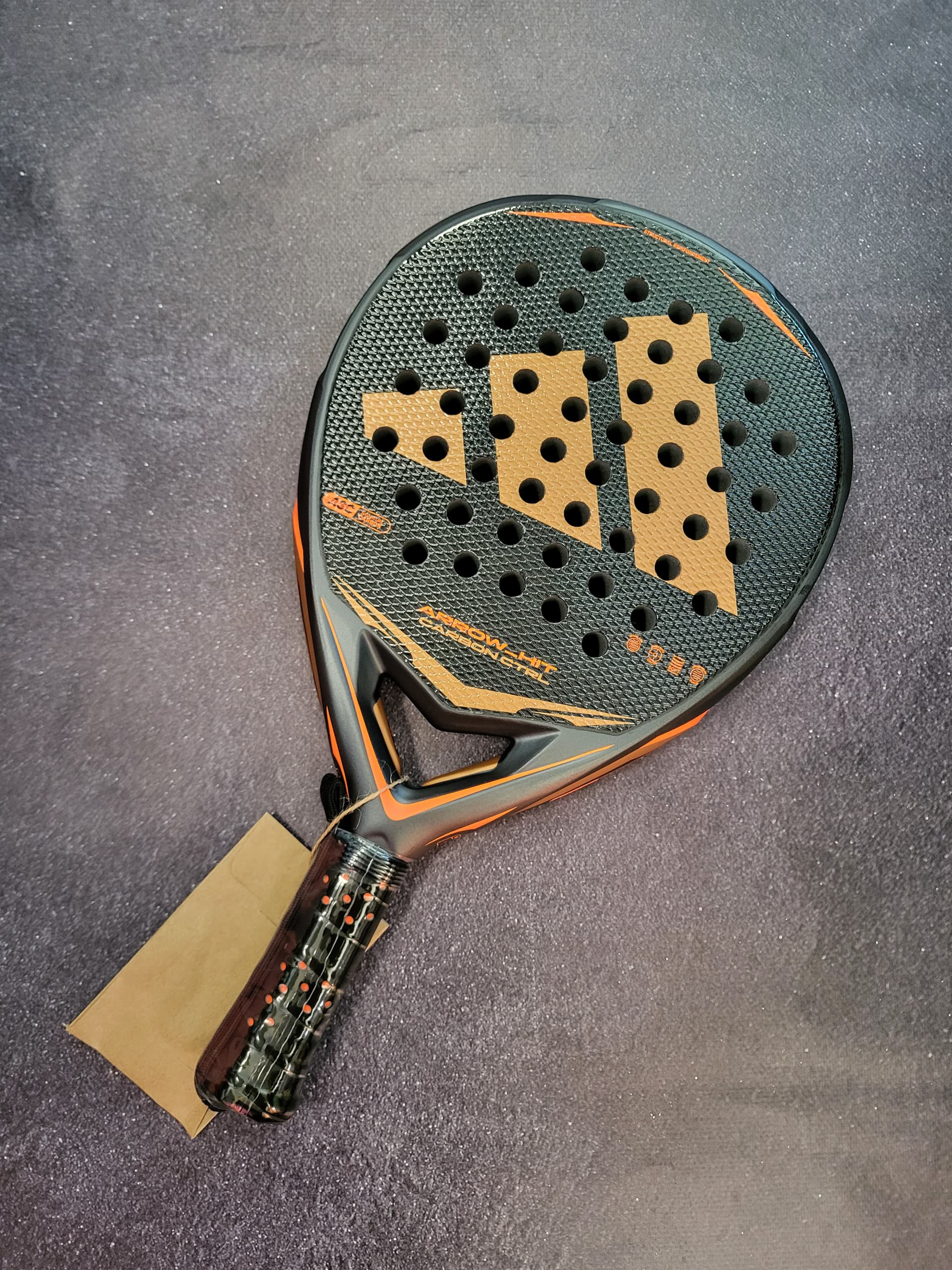 Ракетка падел Adidas Arrow hit Carbon Ctrl 2026 360 gr (KL2619) - зображення 1