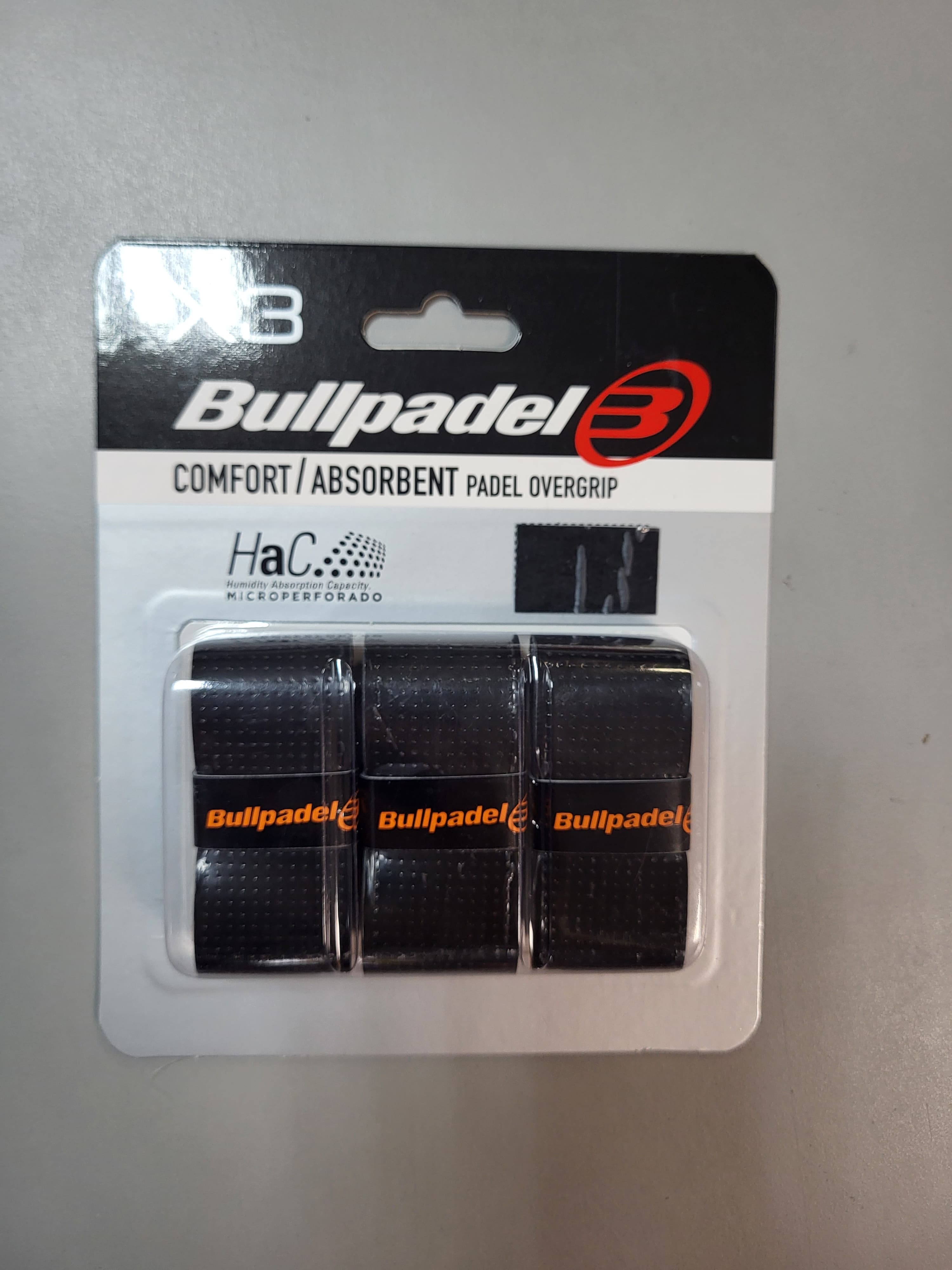 Обмотки Bullpadel Overgrip comfort perforated black (GB1201)
