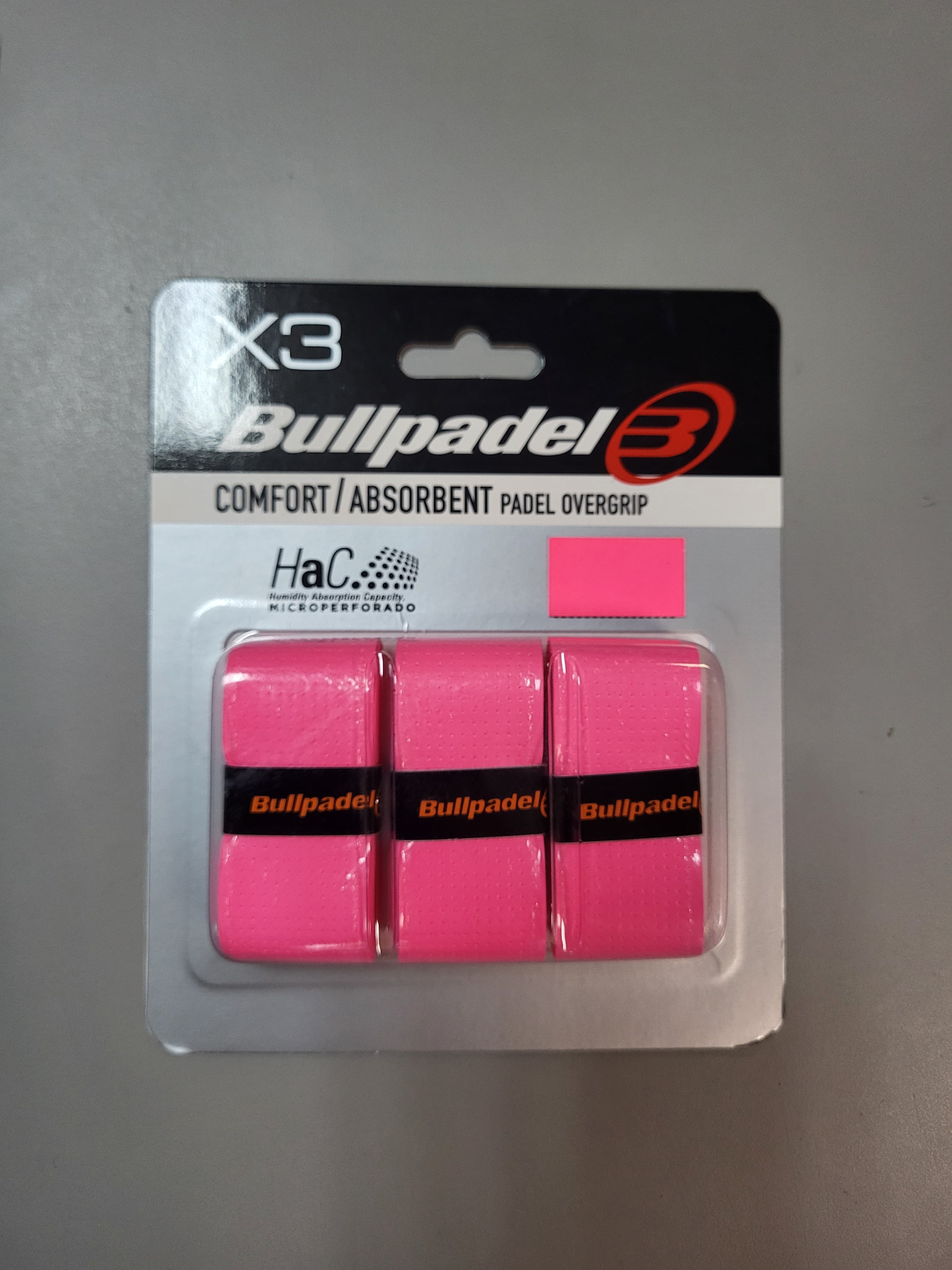 Обмотки Bullpadel Overgrip comfort perforated pink (GB1201)