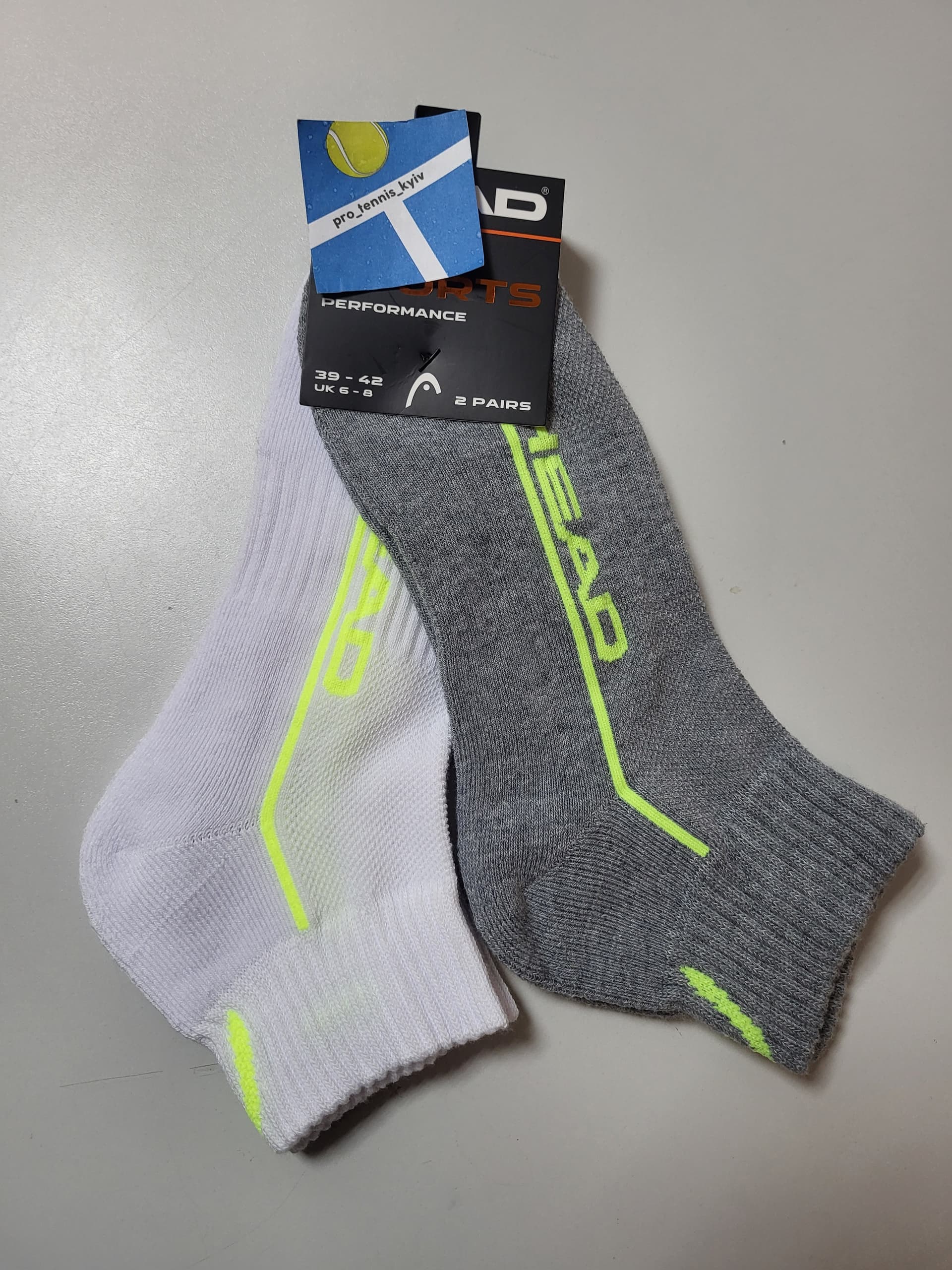 Шкарпетки Head Performance quarter grey/white 2 шт 35-38 (701229022-004) - зображення 1