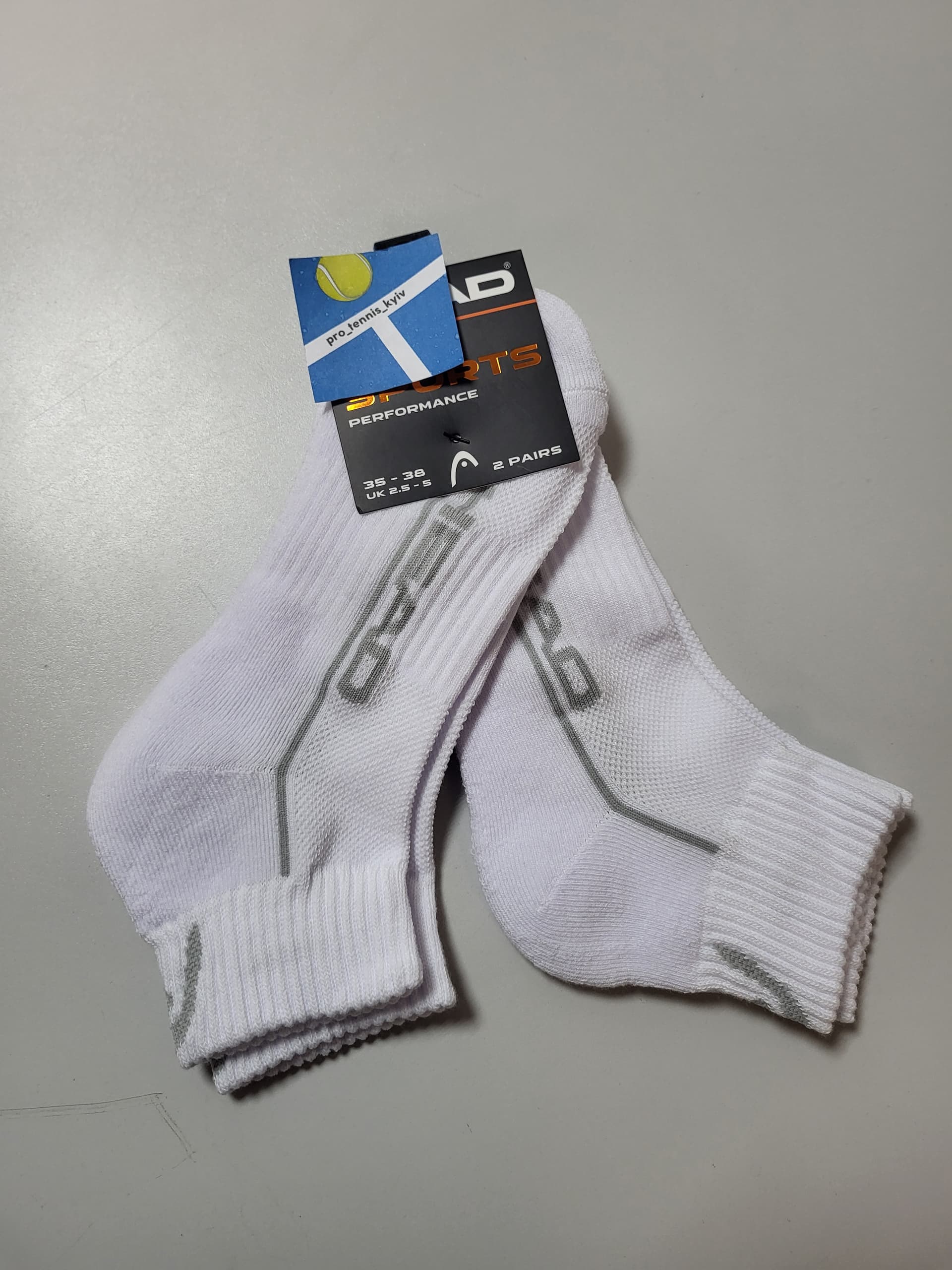 Шкарпетки Head Performance quarter white 2 шт 43-46 (701229022-002) - зображення 1