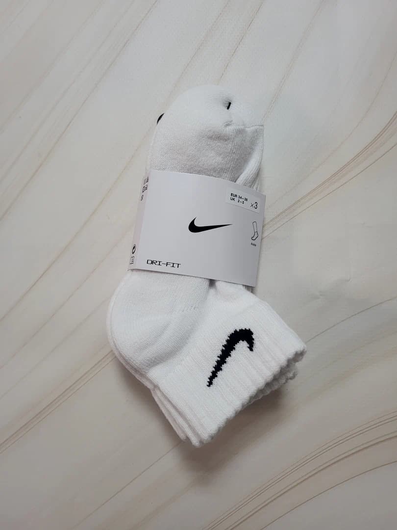 Шкарпетки Nike Value Cush ankle 3 пари white with cushon (SX4926-101) - зображення 1