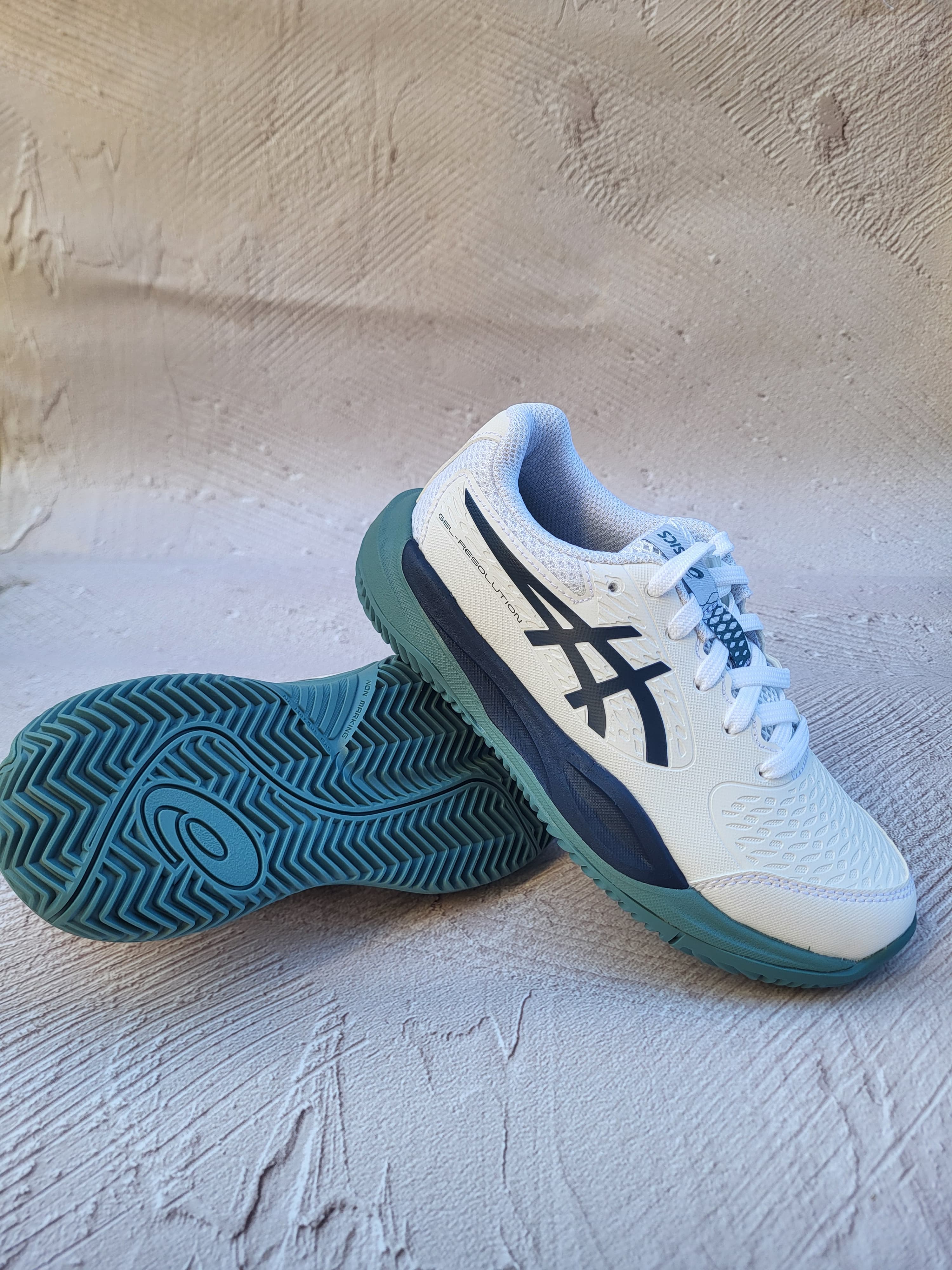 Кросівки дитячі Asic Resolution X clay court white/midnight (1044A080-103)