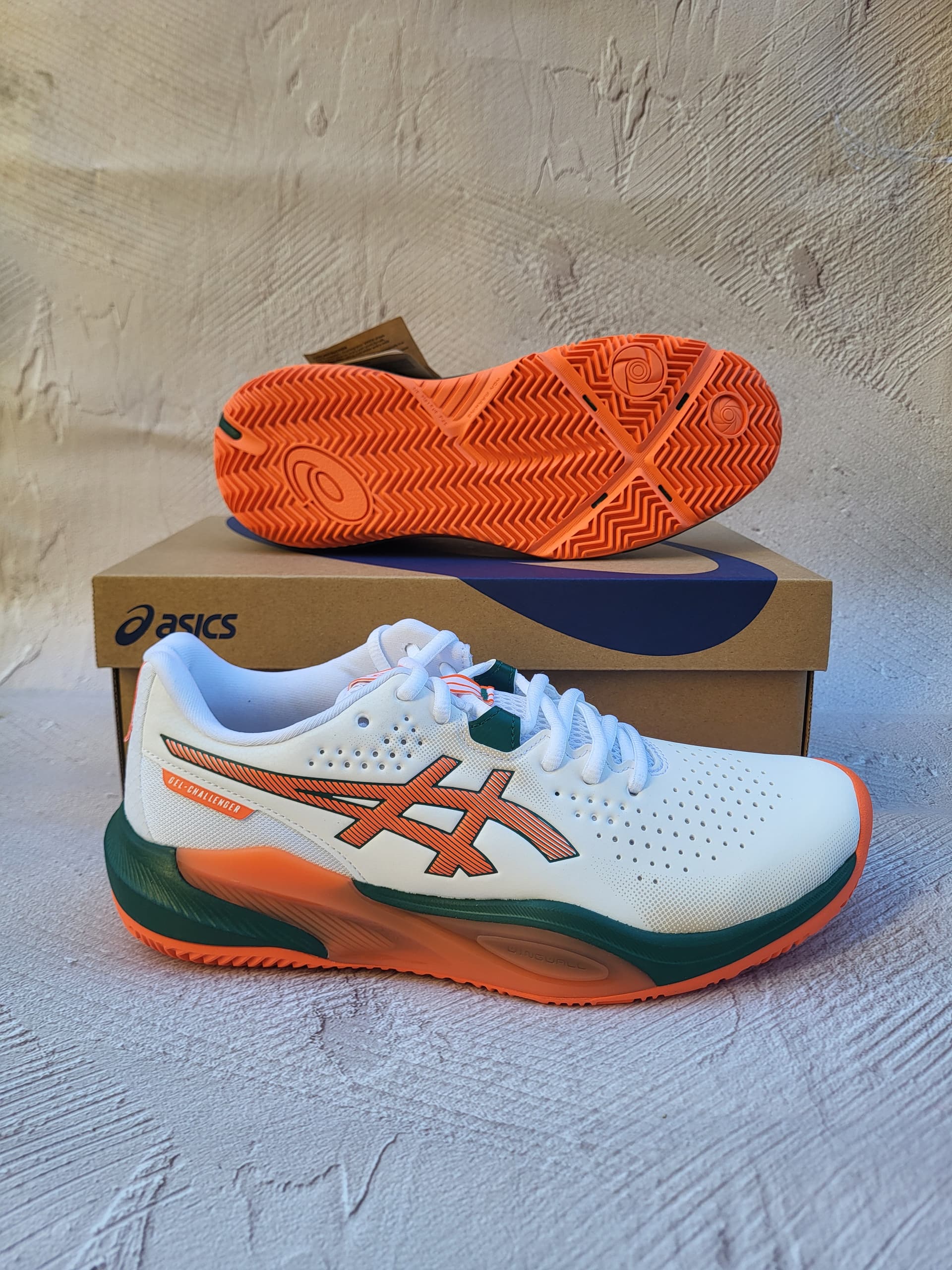Кросівки чоловічі Asics Gel-Challenger 15 padel white/energy orange (1041A511-102) - зображення 1
