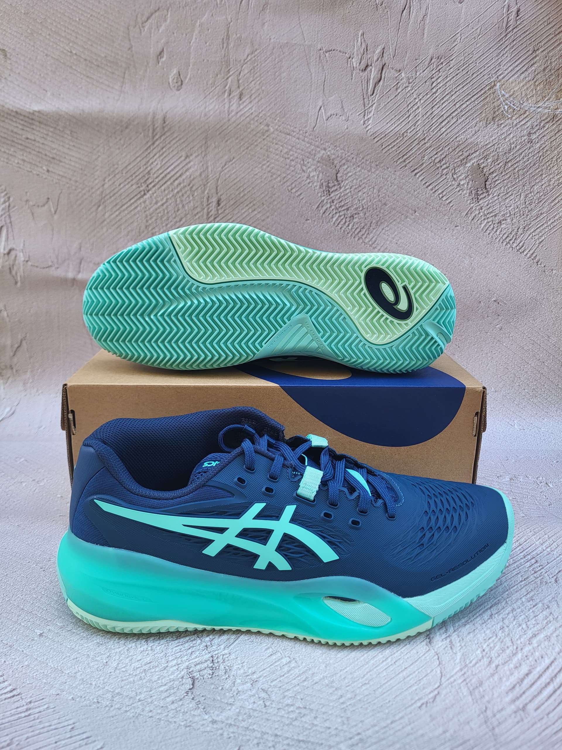 Кросівки чоловічі Asics Resolution X clay court night sky/mint (1041A485-404) - зображення 1