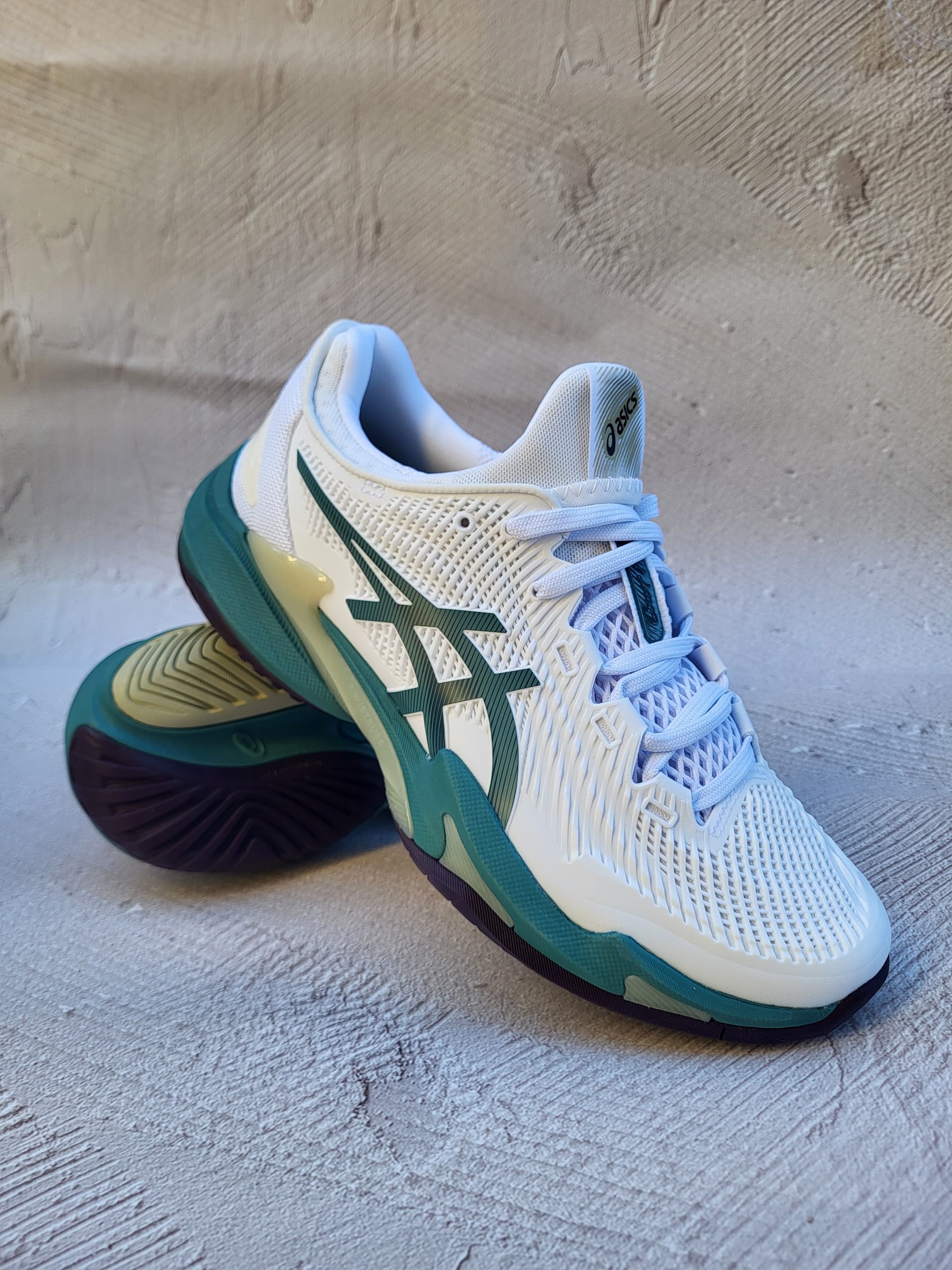 Кросівки чоловічі Asics Court FF 3 all court white/ocean-green (1041A370-107) - зображення 1