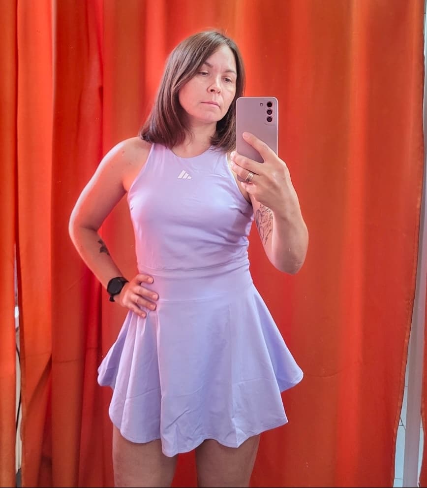Сукня жін. Adidas Tennis Climacool Y-dress violet шорти в комплекті (KX3760)
