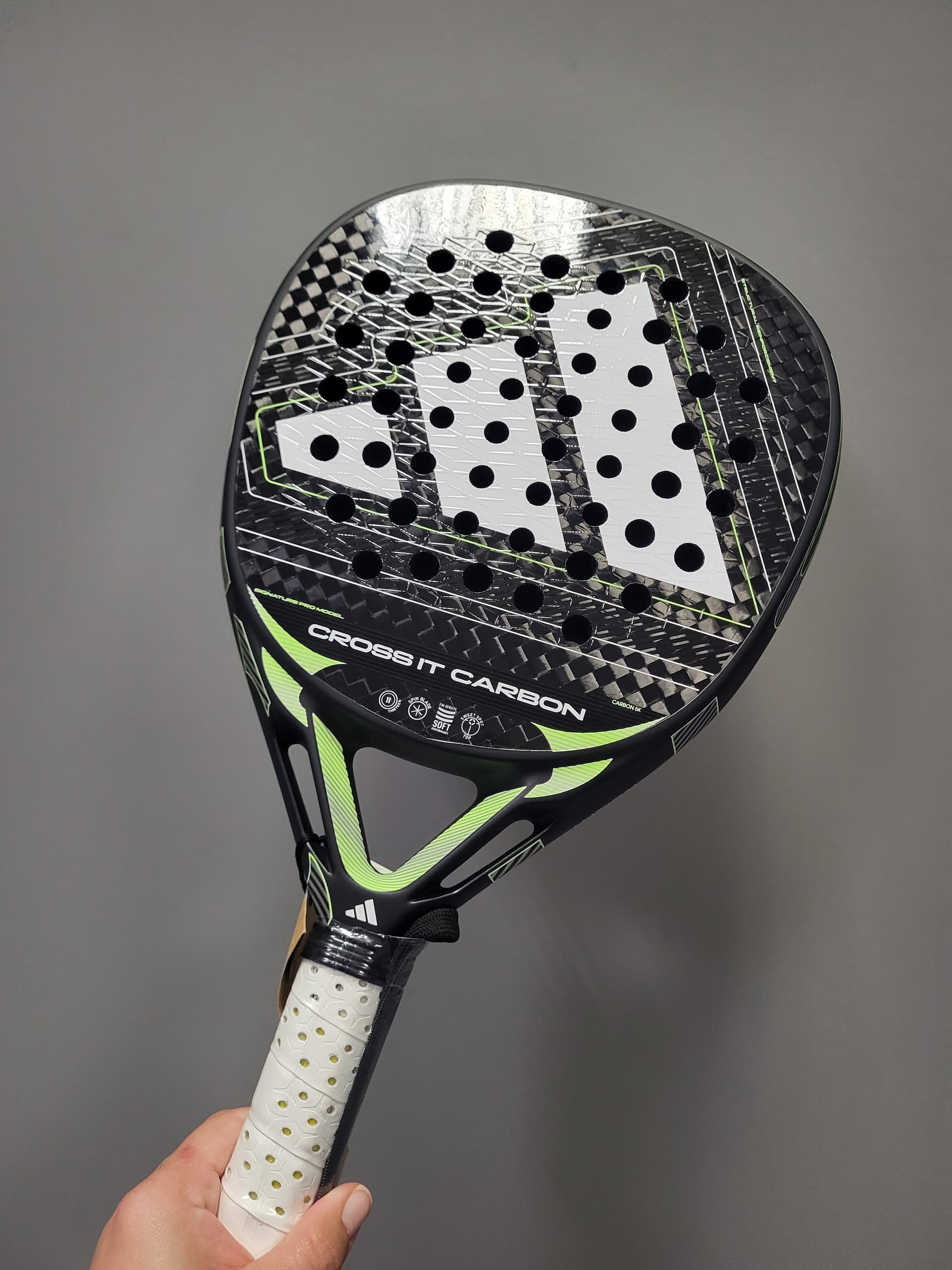 Ракетка падел Adidas Cross IT Carbon 2026 360-375 gr (KL2617) - зображення 1